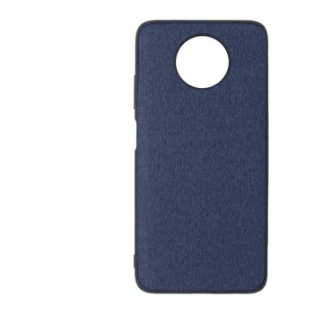 Чехол Wellcase(Kanvas jeans PU Hard для Xiaomi Redmi Note 9T (синий))